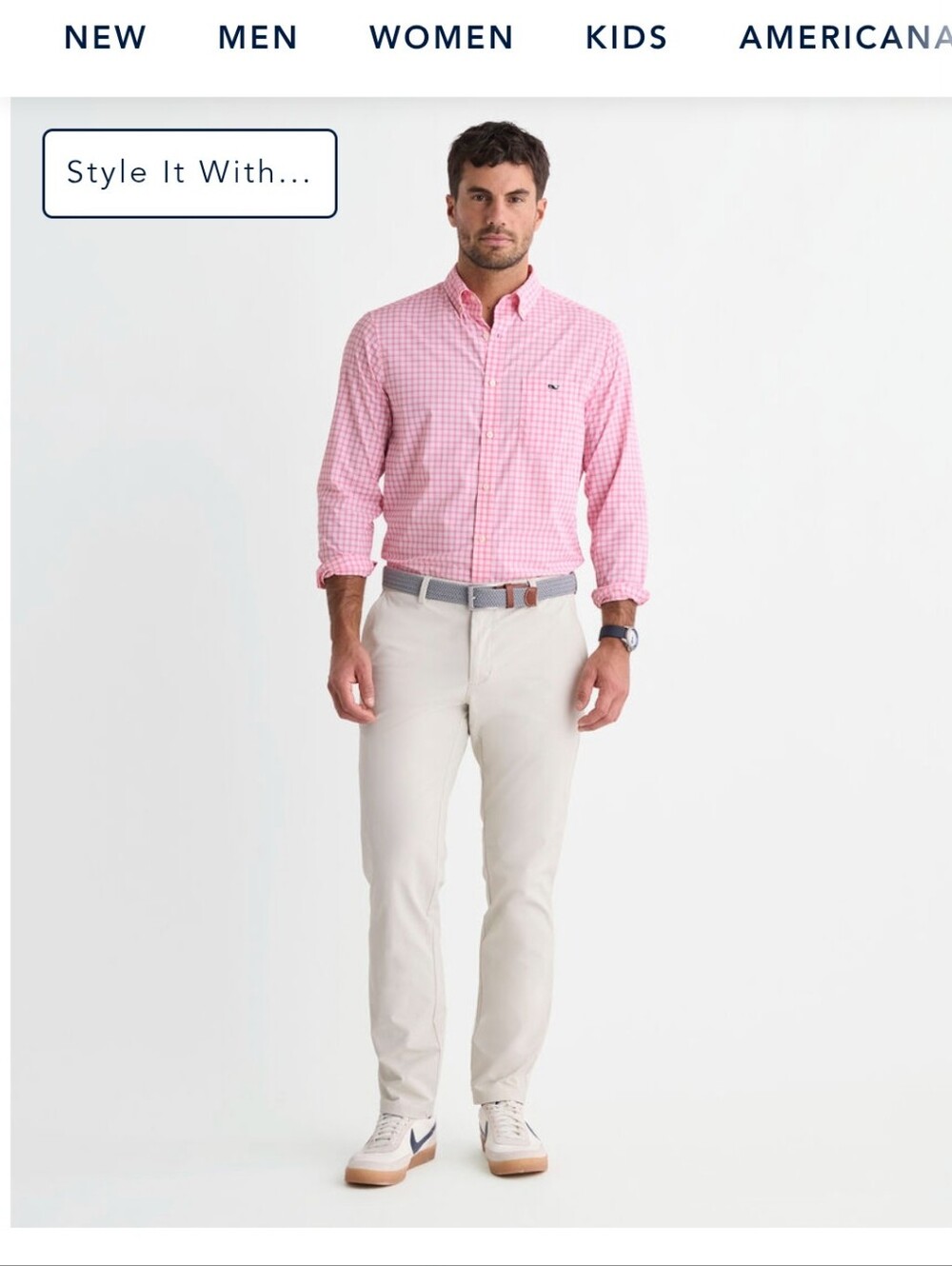Vineyard Vines Performance Lemon Shark Gingham Featherweight Shirt